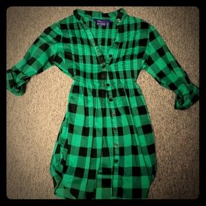 Miley Cyrus checkerboard blouse